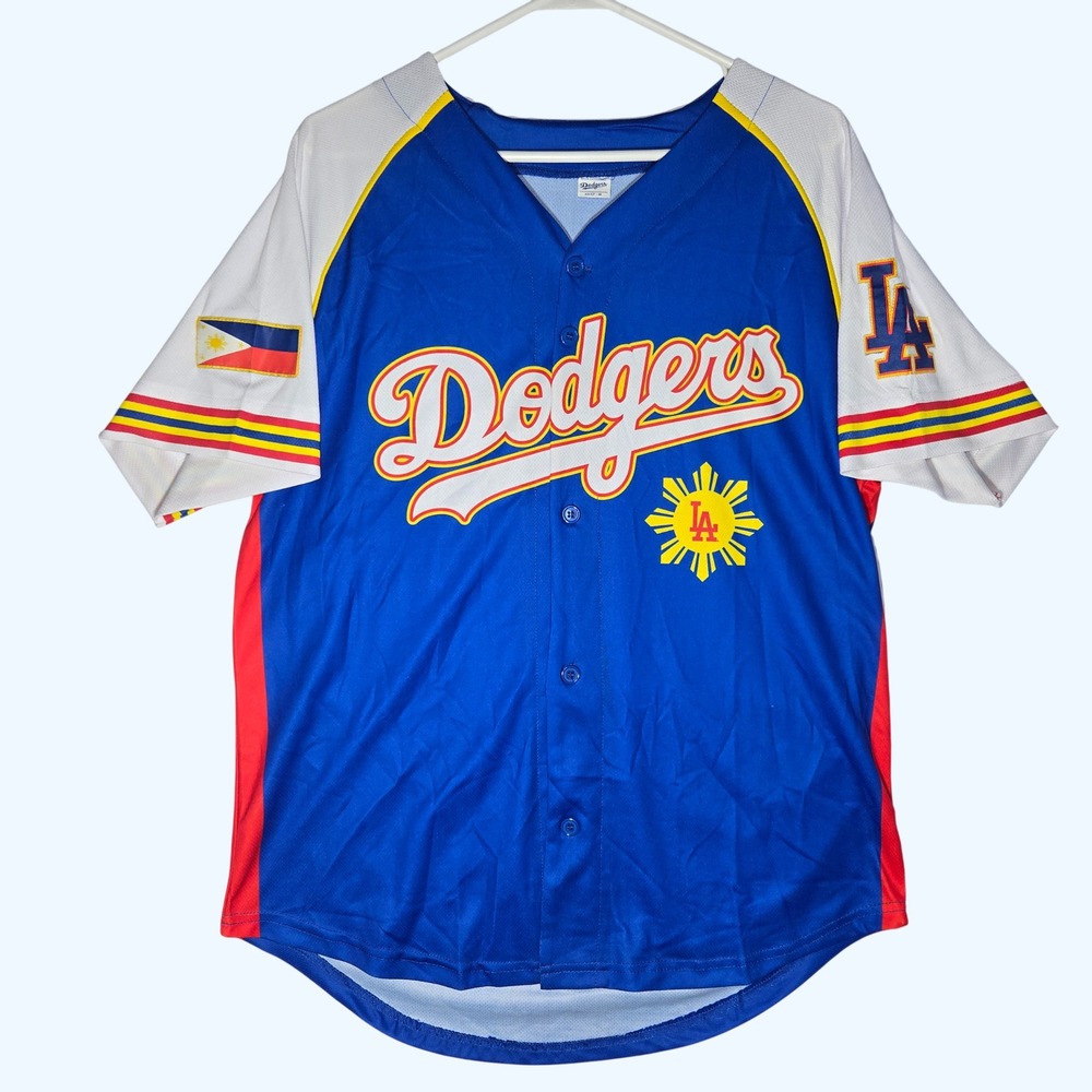 Los Angeles Dodgers Filipino Heritage Night Baseball Jersey SGA 2021 Mens Medium